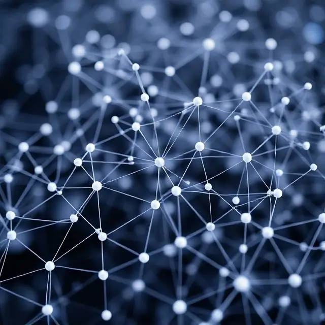 An abstract image of interconnected nodes, representing community and connection.